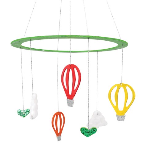 Wooden Balloon Mobile  - Pack of 10