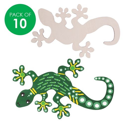 Wooden Lizard Door Hangers - Pack of 10