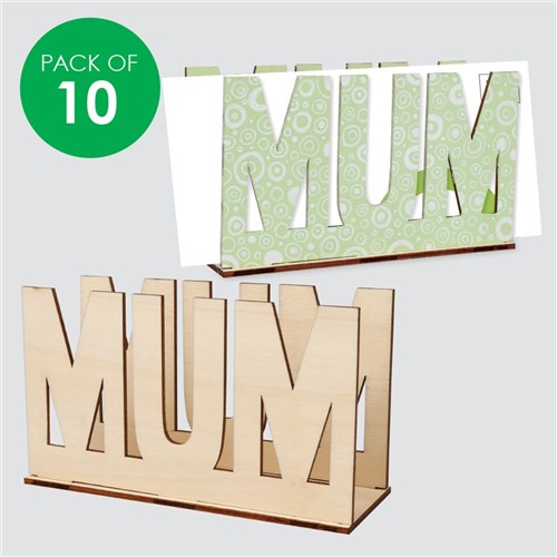 Wooden MUM Letter Holders - Pack of 10