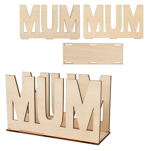 Wooden MUM Letter Holders - Pack of 10