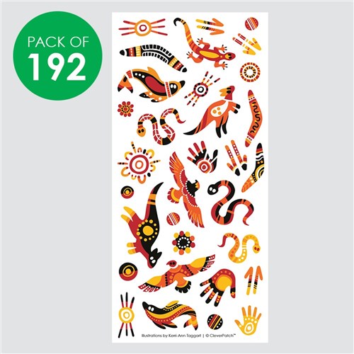 Indigenous Designed Stickers - Earth Tones - Pack of 192