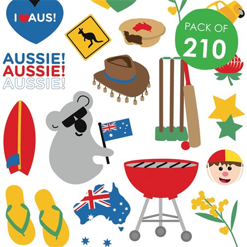 Australian Stickers - Pack of 210