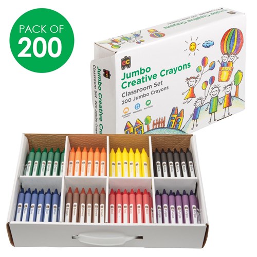 EC Jumbo Crayons Classpack - Pack of 200