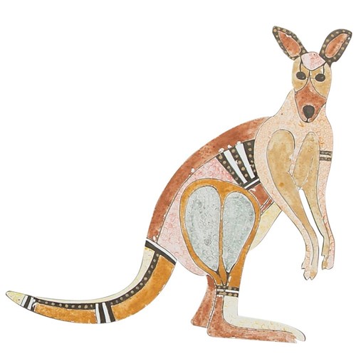 Indigenous Whiteboard Mural - Kangaroo - 1.1m