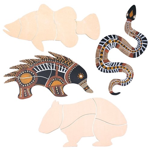 Giant Wooden Puzzles - Set of 4 Animals
