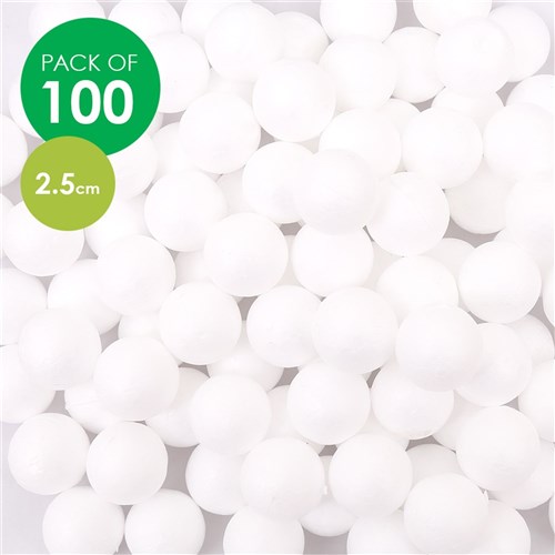 Decofoam Balls - 2.5cm - Pack of 100