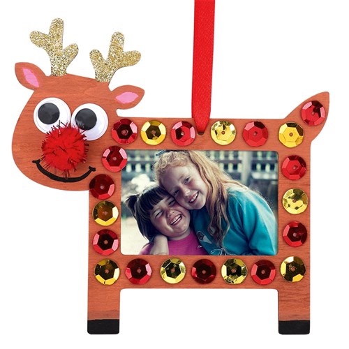 Wooden Hanging Reindeer Frames - Pack of 10