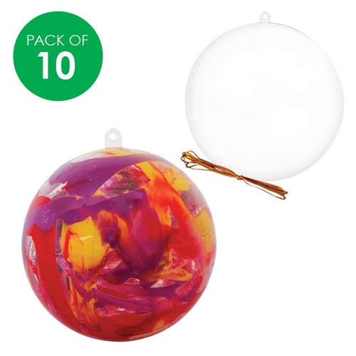 Plastic Construct a Bauble  - 10cm - Pack of 10