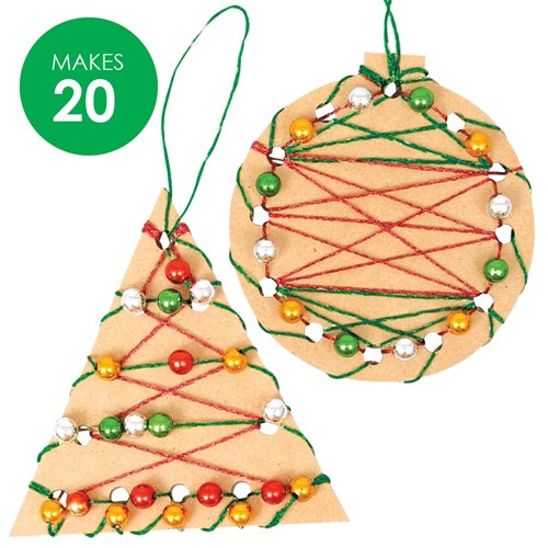 Wooden Christmas Weaving Shapes Group Pack