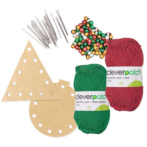 Wooden Christmas Weaving Shapes Group Pack