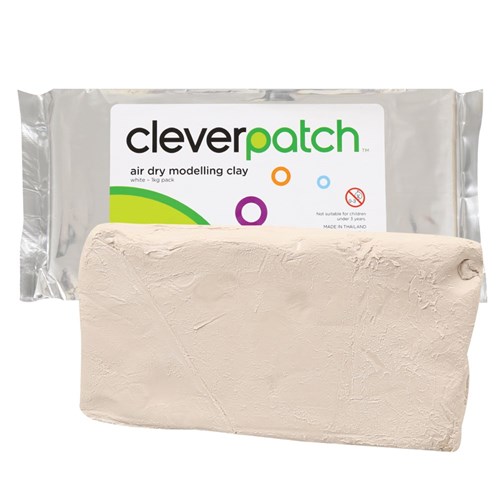 CleverPatch Air Dry Modelling Clay - White - 1kg Pack