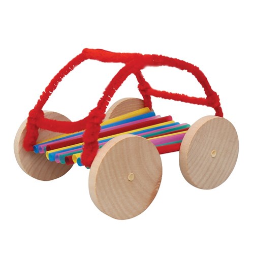 Wooden Wheels & Axles - Pack of 30