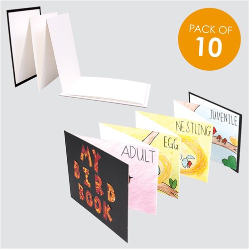 Fold-Out Journals - Pack of 10 | CleverPatch - Art & Craft Supplies