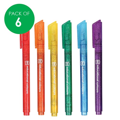 EC Glitter Markers - Pack of 6