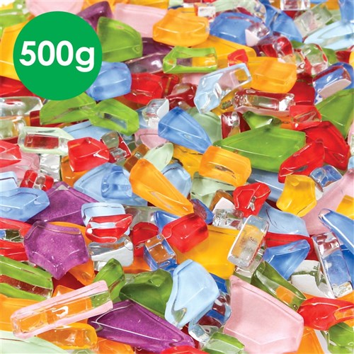 Crackled Glass Mosaics - Assorted - 500g Pack