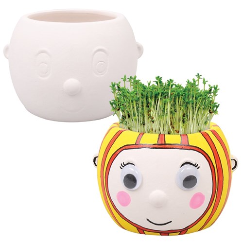 Ceramic Head Flowerpot - Each