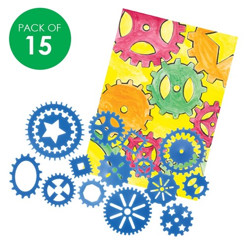 Gear Stencils - Pack of 15