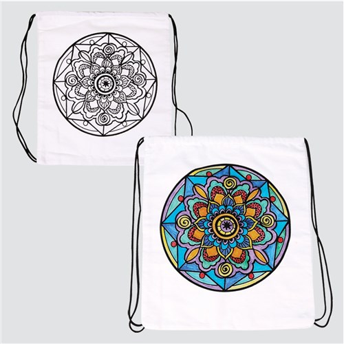 Fuzzy Art Bag - Mandala - Each