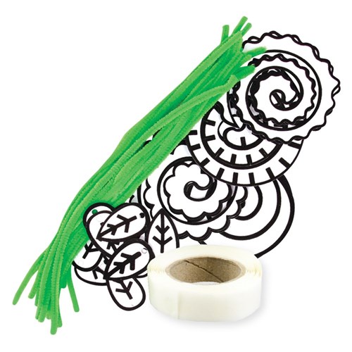 Fuzzy Art Flowers - Pack of 20