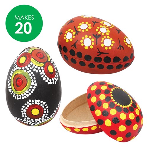 Indigenous Dot Painting Emu Eggs Group Pack