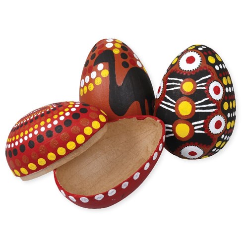 Indigenous Dot Painting Emu Eggs Group Pack