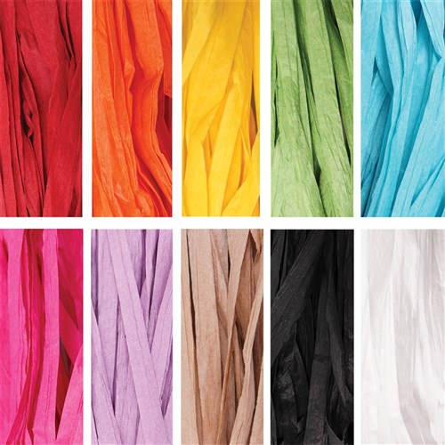 Paper Raffia - 50 Metres - Set of 10 Colours