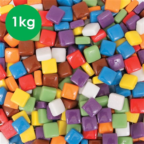 Bright Mosaic Tile Squares - 1kg