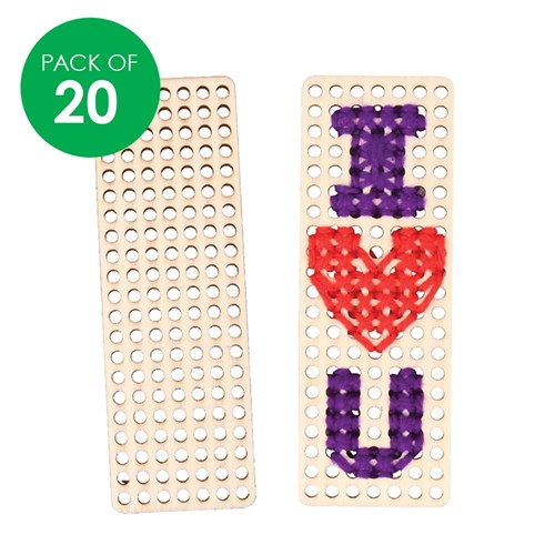 Wooden Embroidery Bookmarks - Pack of 20