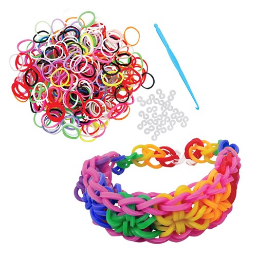 Loom Bands - Rainbow Colours - Pack of 300