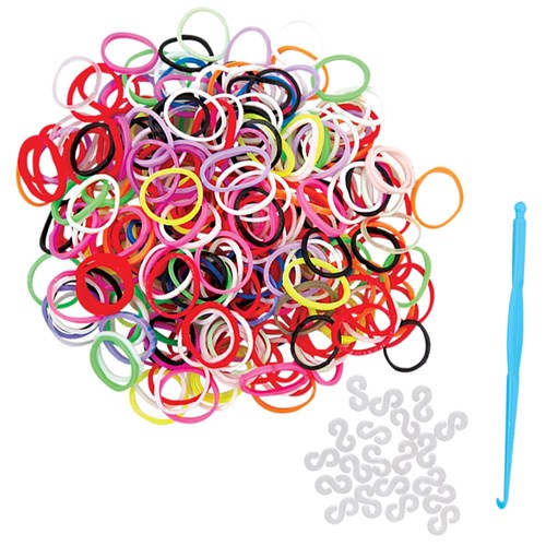 Loom Bands - Rainbow Colours - Pack of 300