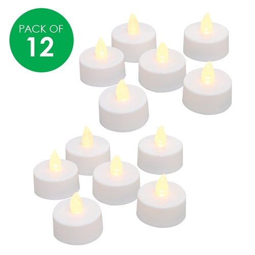 Battery LED Tealight Candles - Pack of 12