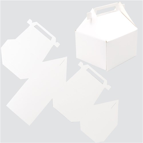 Cardboard House Gift Boxes - White - Pack of 20