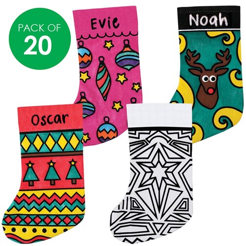 Velvet Art Christmas Stockings - Pack of 20