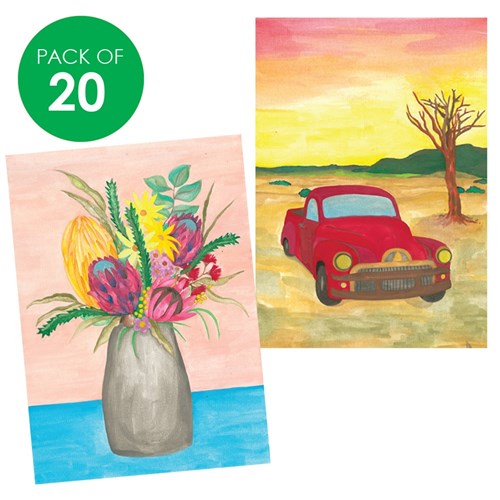 Printed Watercolour Paper - Assorted - Pack of 20