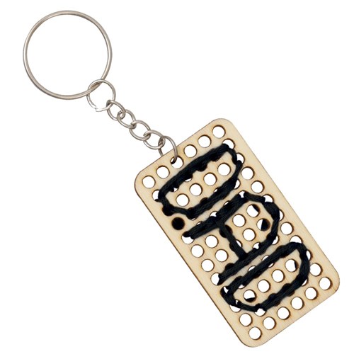 Wooden Embroidery Keyring CleverKit