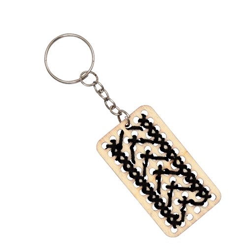 Wooden Embroidery Keyring CleverKit