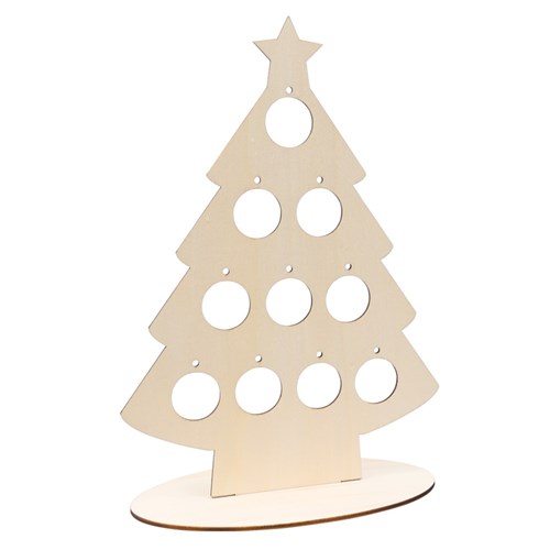 Wooden Ornament Trees - Pack of 10