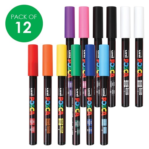 POSCA Paint Markers - Fine Tip - Pack of 12
