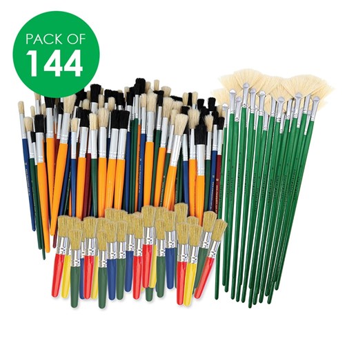 Paint Brushes Bumper Pack - Pack of 144 Brushes