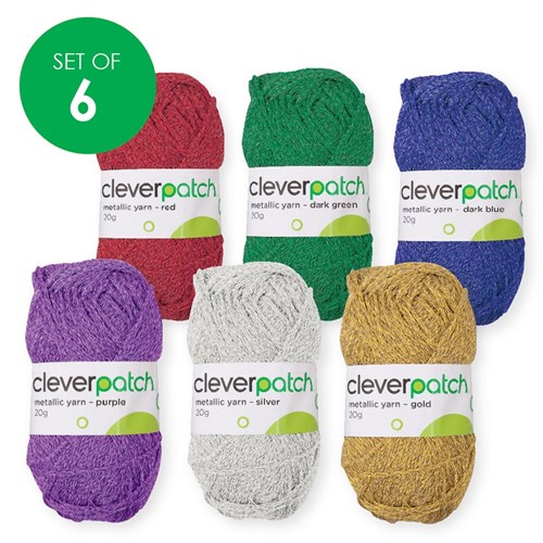 Metallic Yarn - 20g - Set of 6 Colours