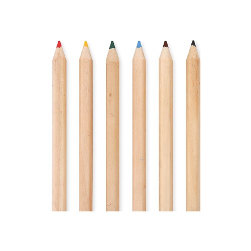 CleverPatch Coloured Mini Pencils - Pack of 6