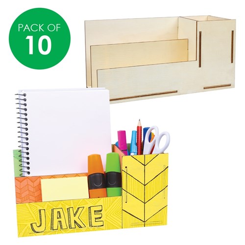 Wooden Desk Organisers - Pack of 10