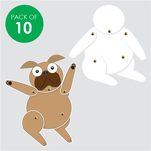 Cardboard Dancing Characters - White - Pack of 10