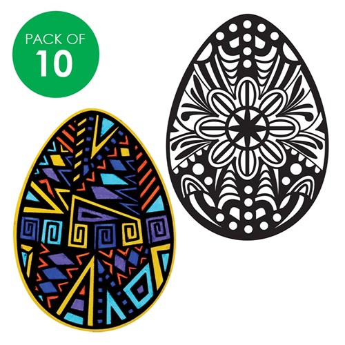 Fuzzy Art Easter Eggs - Pack of 10