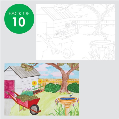 Printed Watercolour Paper - A3 - Pack of 10