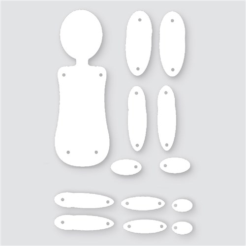 Cardboard People Puppets - White - Pack of 10