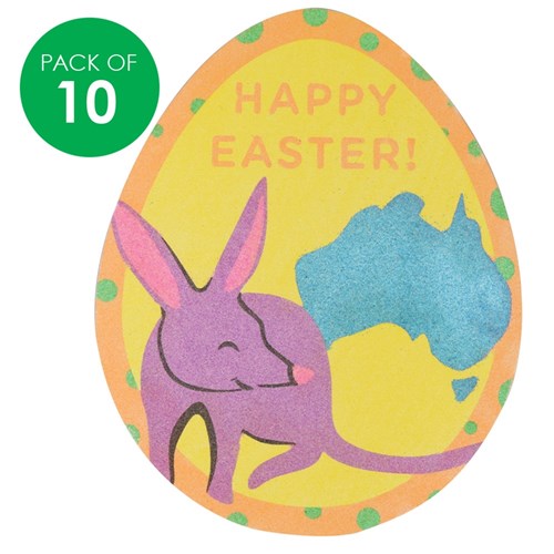 Easter Bilby Sand Art Shapes - Pack of 10