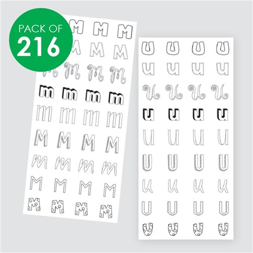 MUM Letter Stickers - Pack of 216