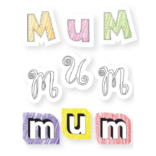 MUM Letter Stickers - Pack of 216