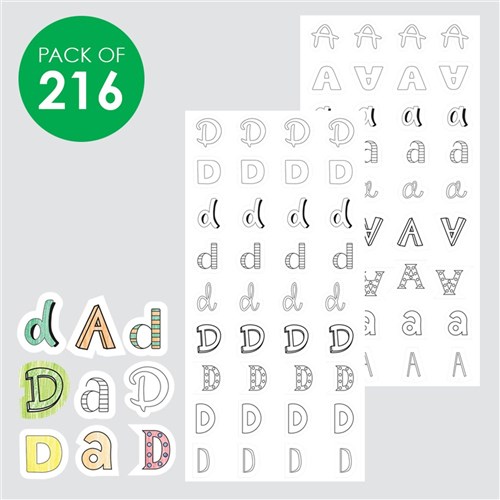 DAD Letter Stickers - Pack of 216